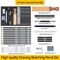 Charcoal Pencils Drawing Set, 24 Piece Black & White Charcoal Pencils for Drawing, Sketching, Shading, Blending, Artist Pencils for Kid, Beginners & Pro Artists